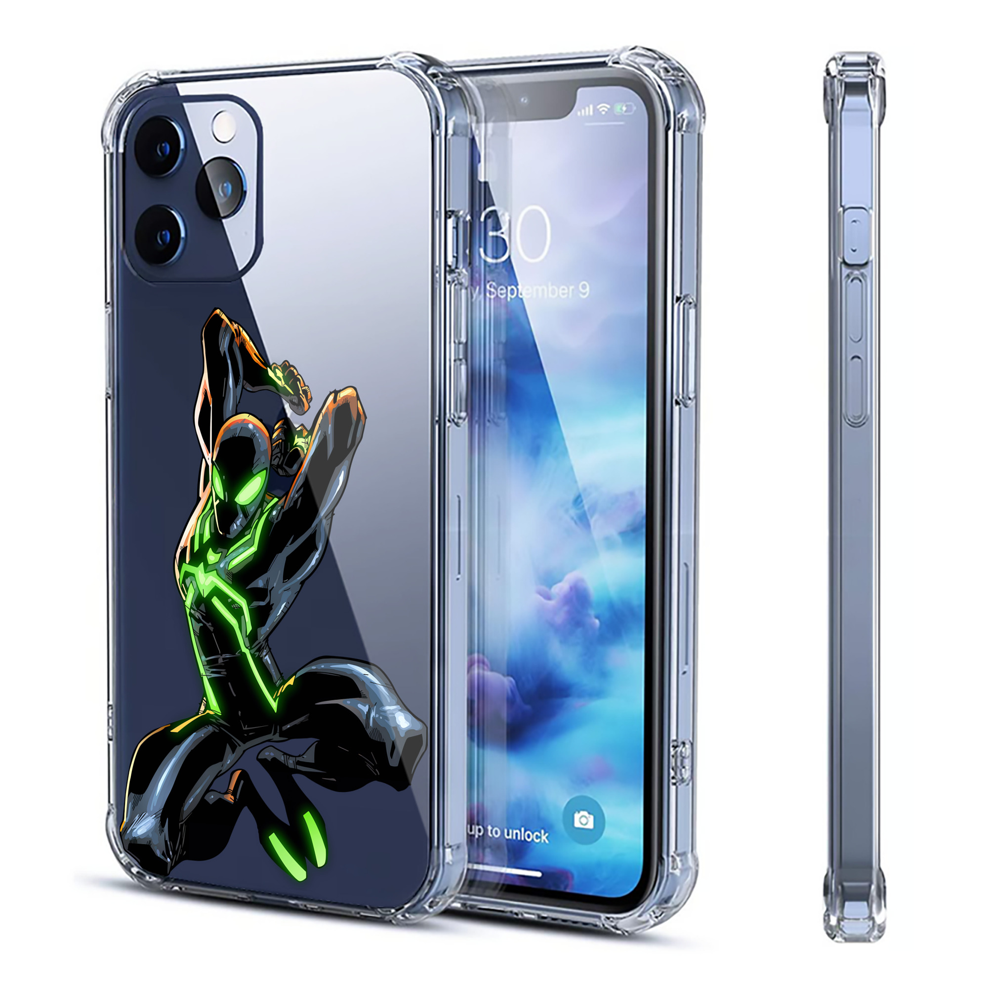 （画像用） Spider Man スパイダーマン 【iPhone 12シリーズ対応】透明スマホケース（クリアソフトケース）